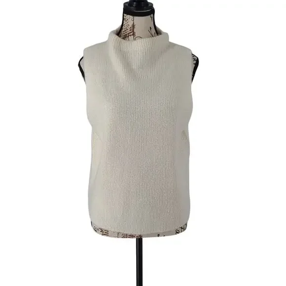 Jules & Leopold mohair sleeveless knit ladies sweater creme Size XL chic office - Picture 2 of 7